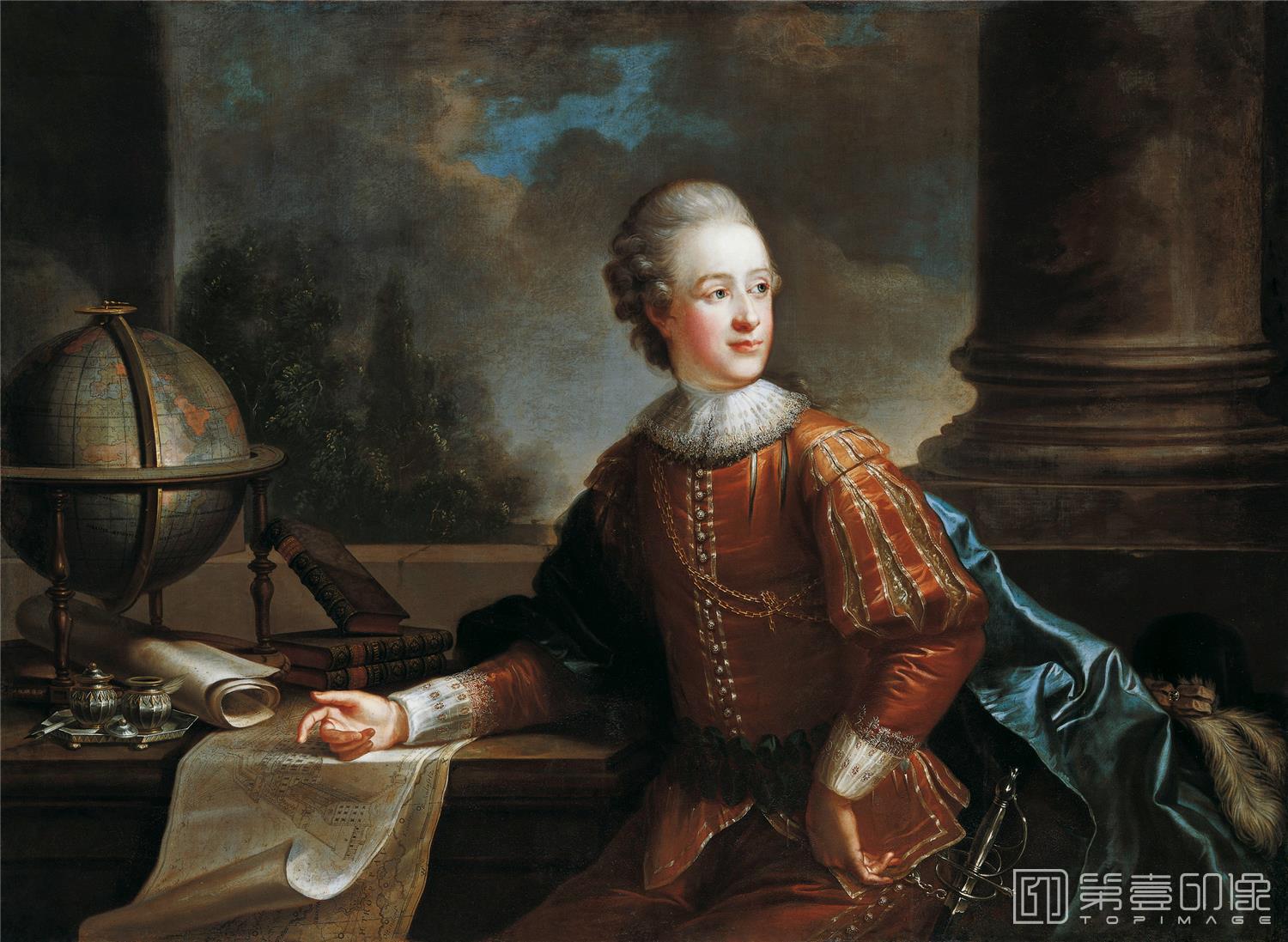 油画-列支敦士登皇家美术馆-Friedrich OelenhainzPortrait of the Future Prince Alois I von Liechtenstein -164